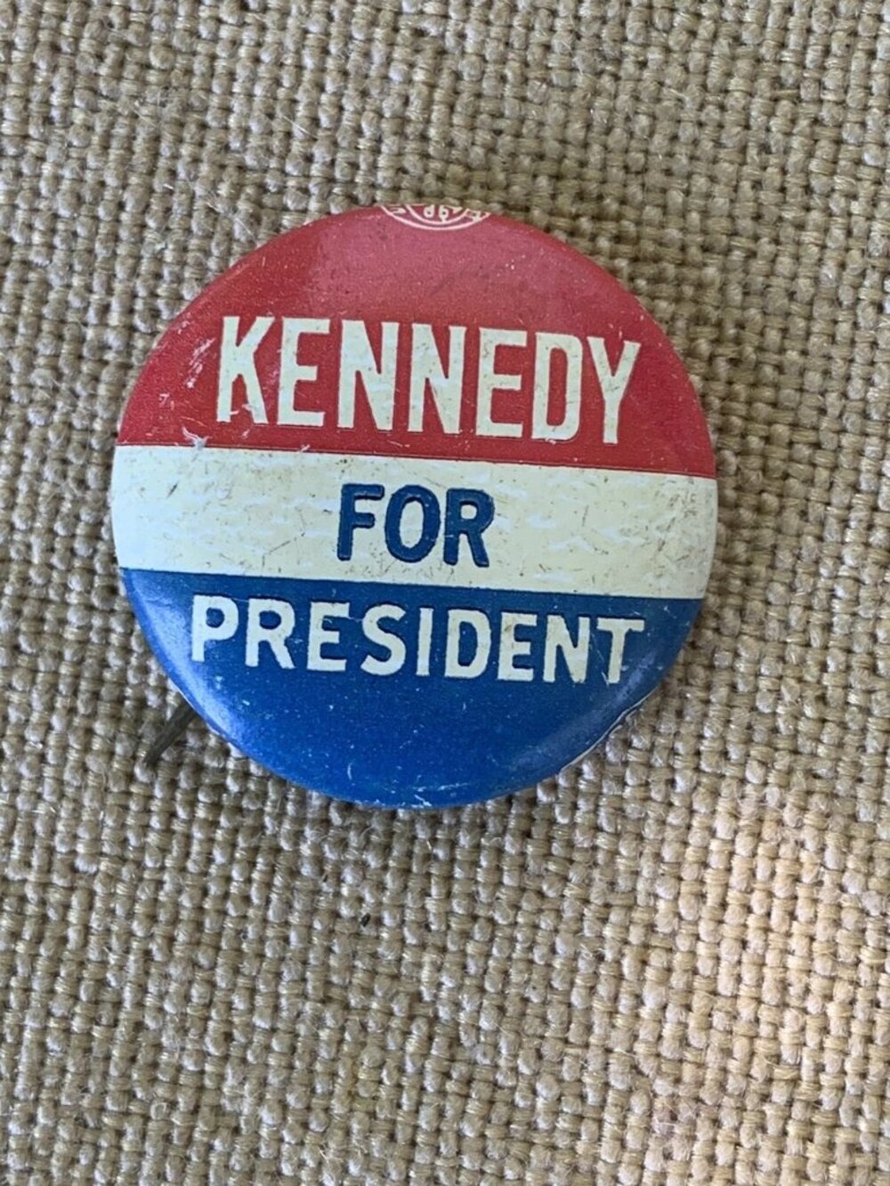 Vintage 1960 John F. Kennedy For President Pin Pinback Button Red White Blue